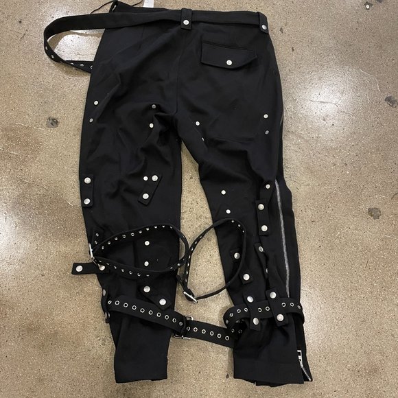 LOEWE Black Wool Belted Trousers - Picture 7 of 7